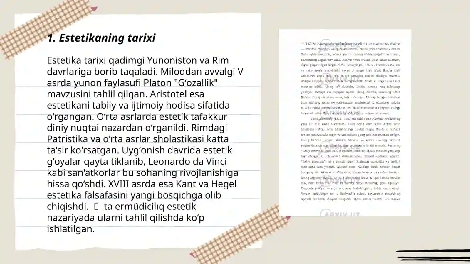 Falsafa fanida Estetika 3