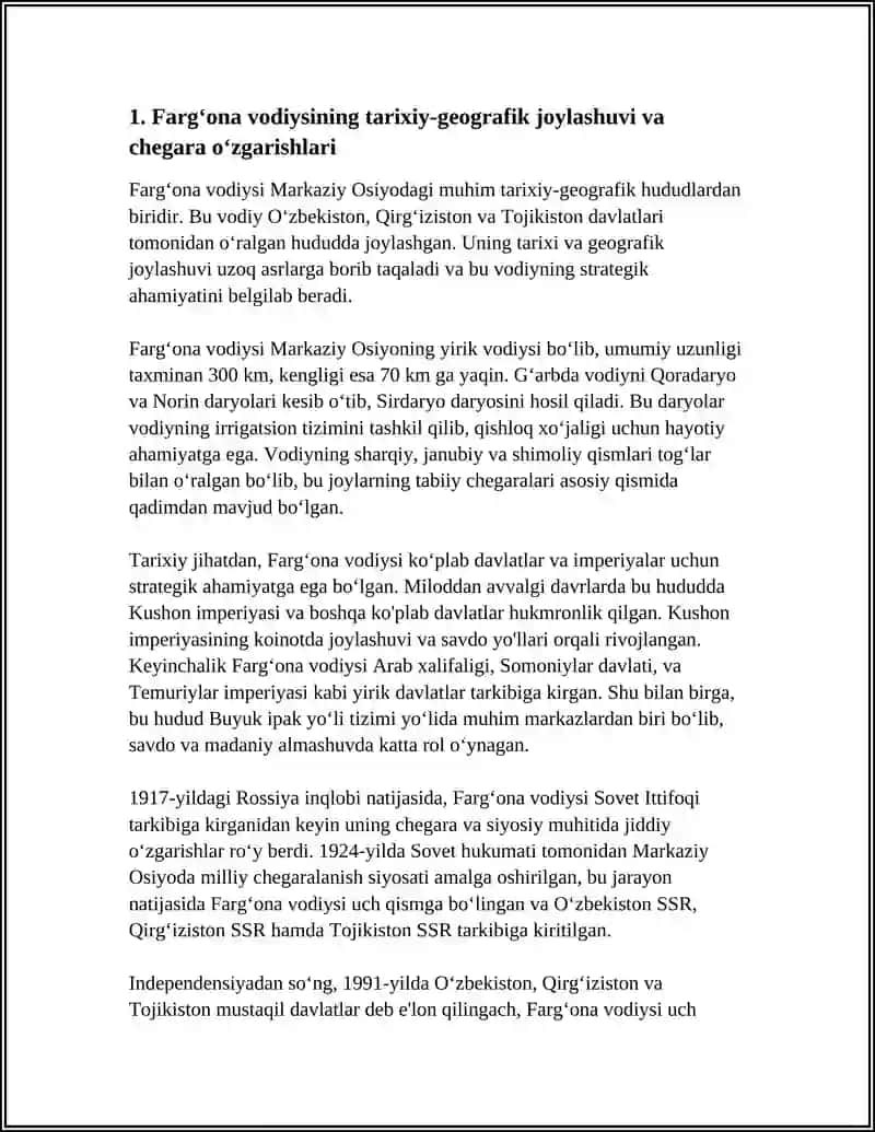 FARĞONA VODIYSINING TARIXIY GEOGRAFIYA BOʻYICHA OʻZIGA XOSLIGI 3