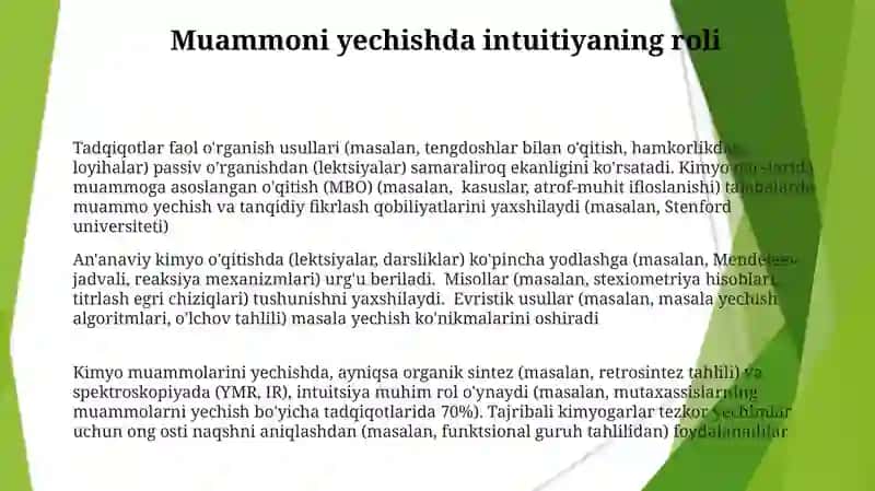 Kimyo ta'limiga evristik yondashuvlar 3