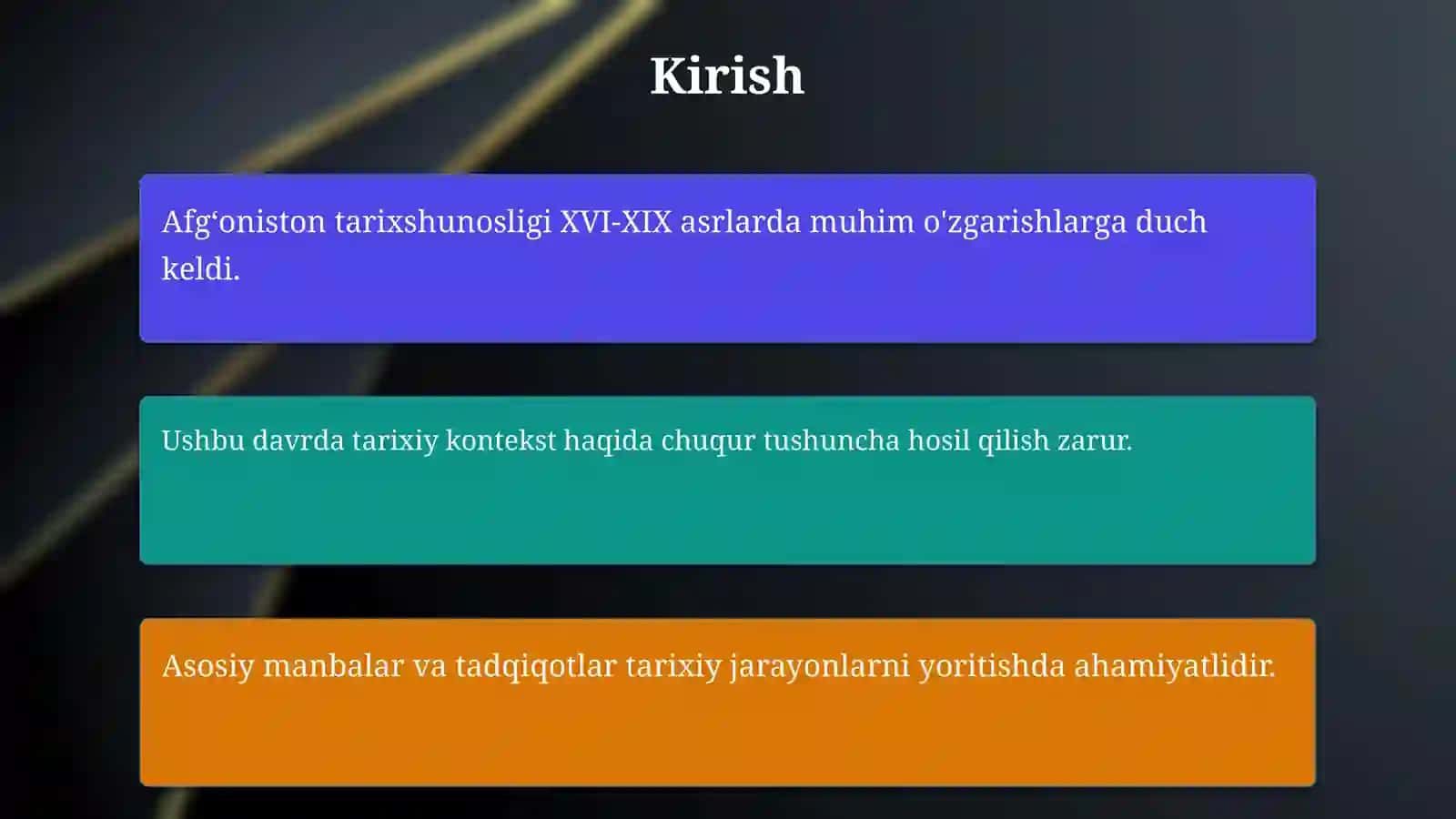 XVI-XIX asrda Afgʻonistonda tarixshunosligi 3