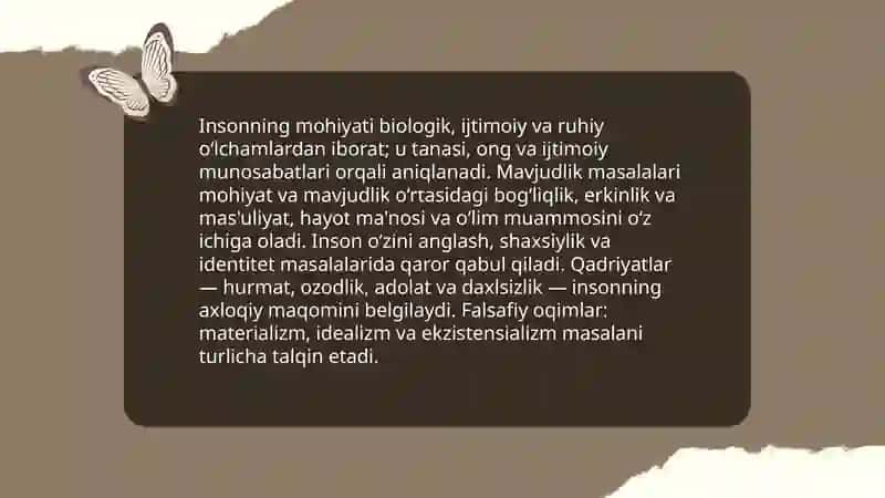 Inson falsafasi va qadriyatlar falsafasi 3