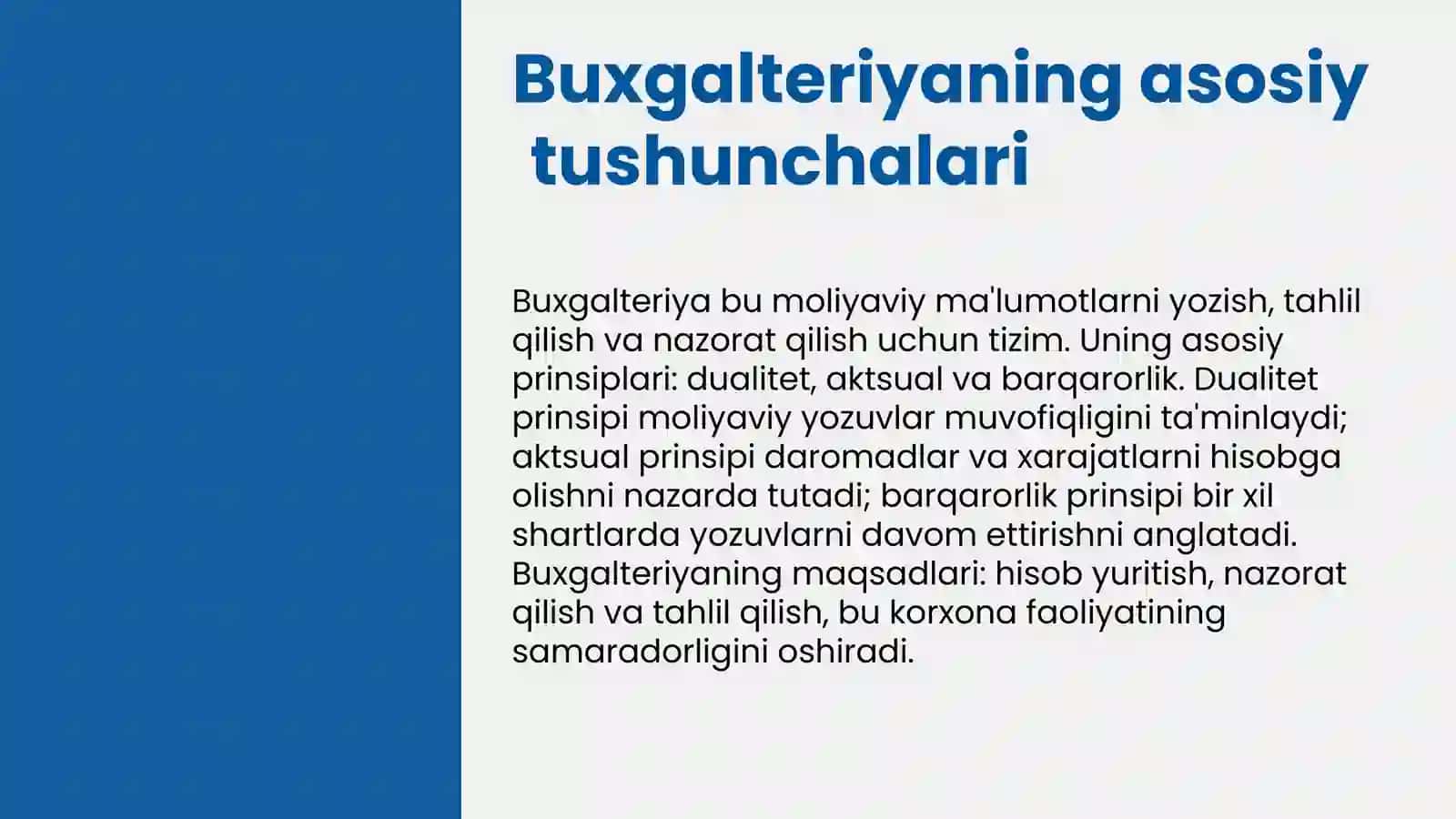 Buxgalteriyada kiruvchi ishlar va uning asosiy tushunchalari 3