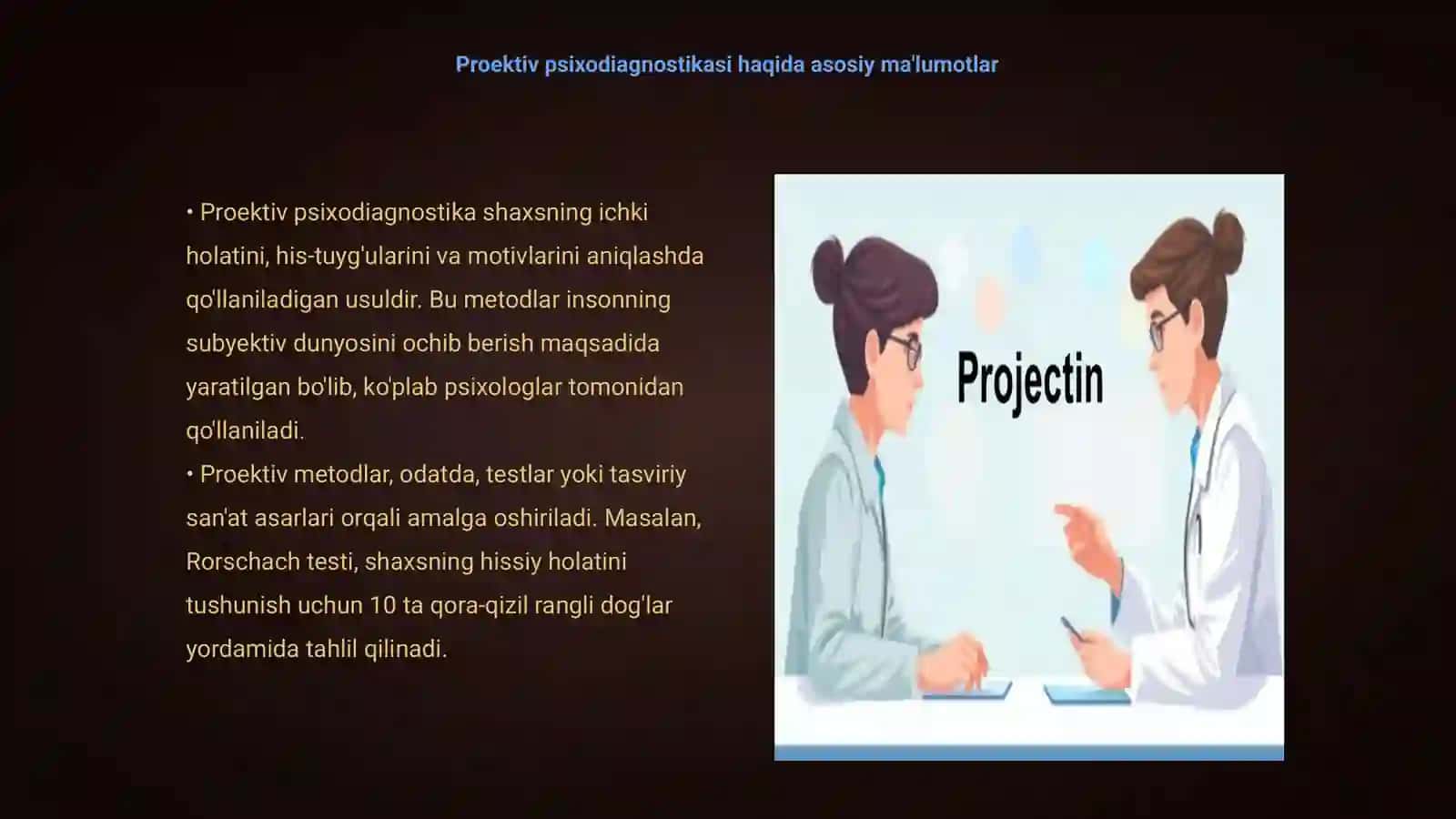 Proektiv psixodiagnostikasi 3