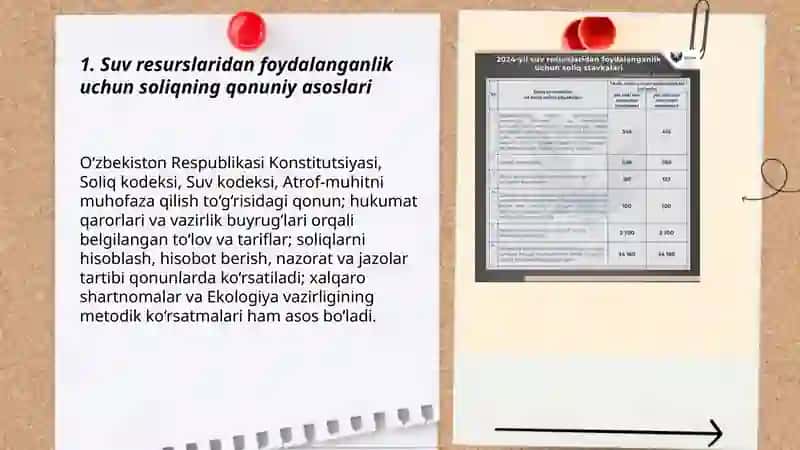 Suv resurslaridan foydalaganlik uchun soliq 3