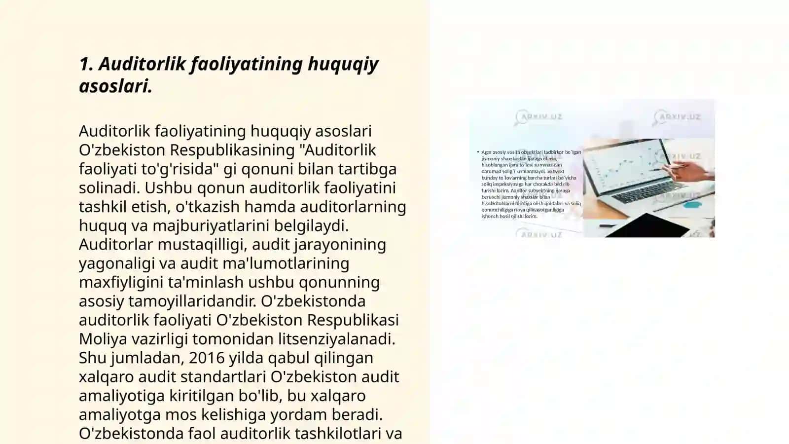 Auditorlik faoliyatining huquqiy asoslari 3