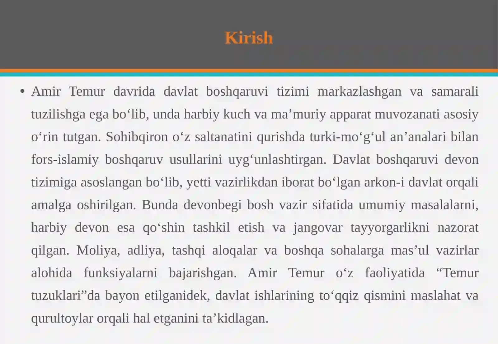 Amir Temur davri qurultoylarida ijtimoiy qatlam vakillarining ishtiroki 3