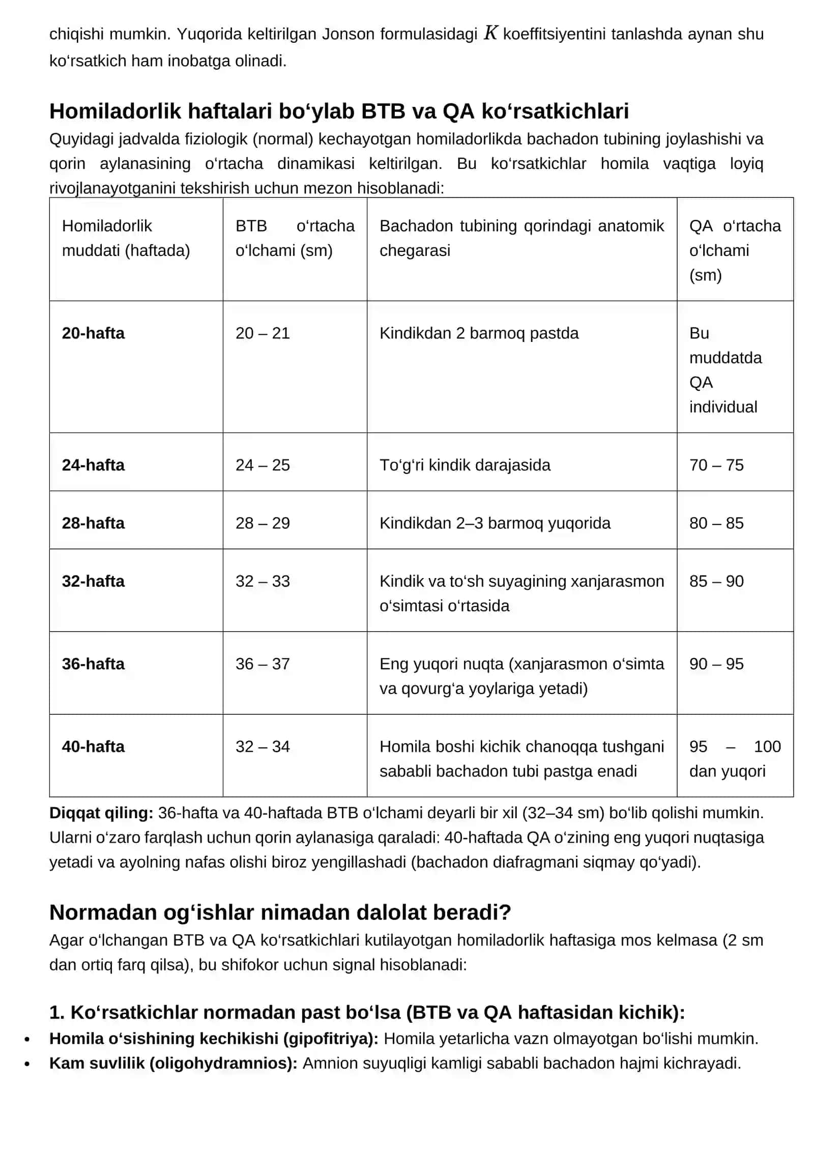 Qorin aylanasi, bachadon tubi balandligi va homilaning taxminiy vaznini aniqlash 3