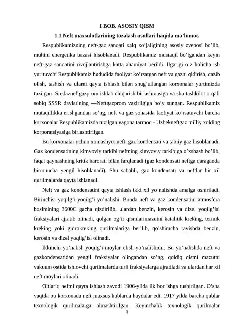 Neft maxsulotlarini tozalash. 3