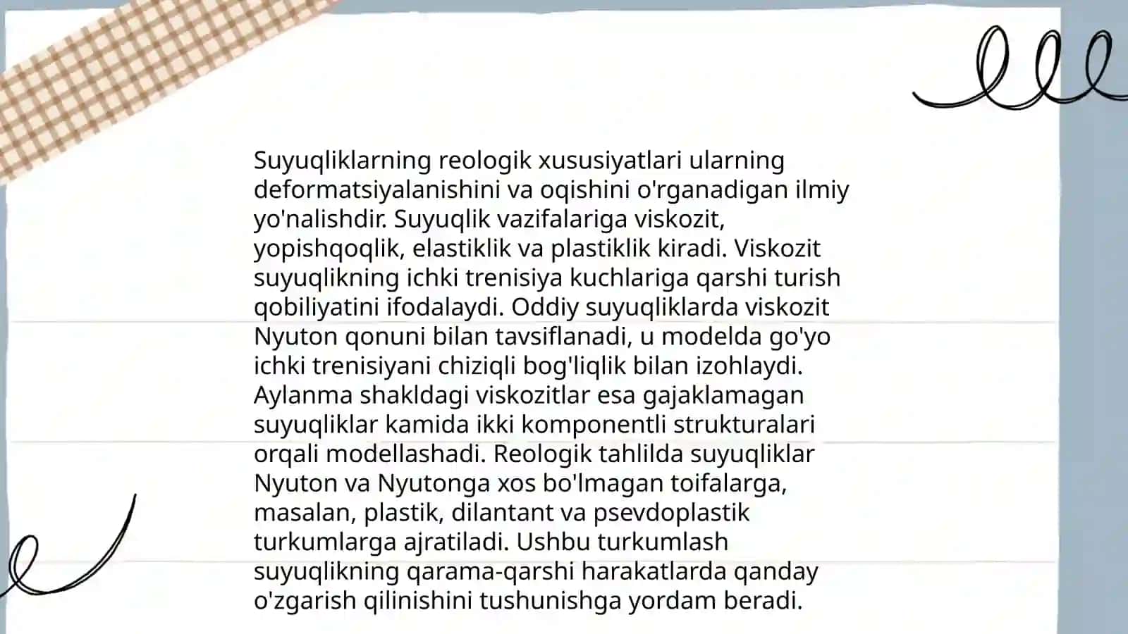 Farmatsevtika sanoatida suyuqliklarning turli vaziyat va rejimlarda lıarakatini tavsiflash 3