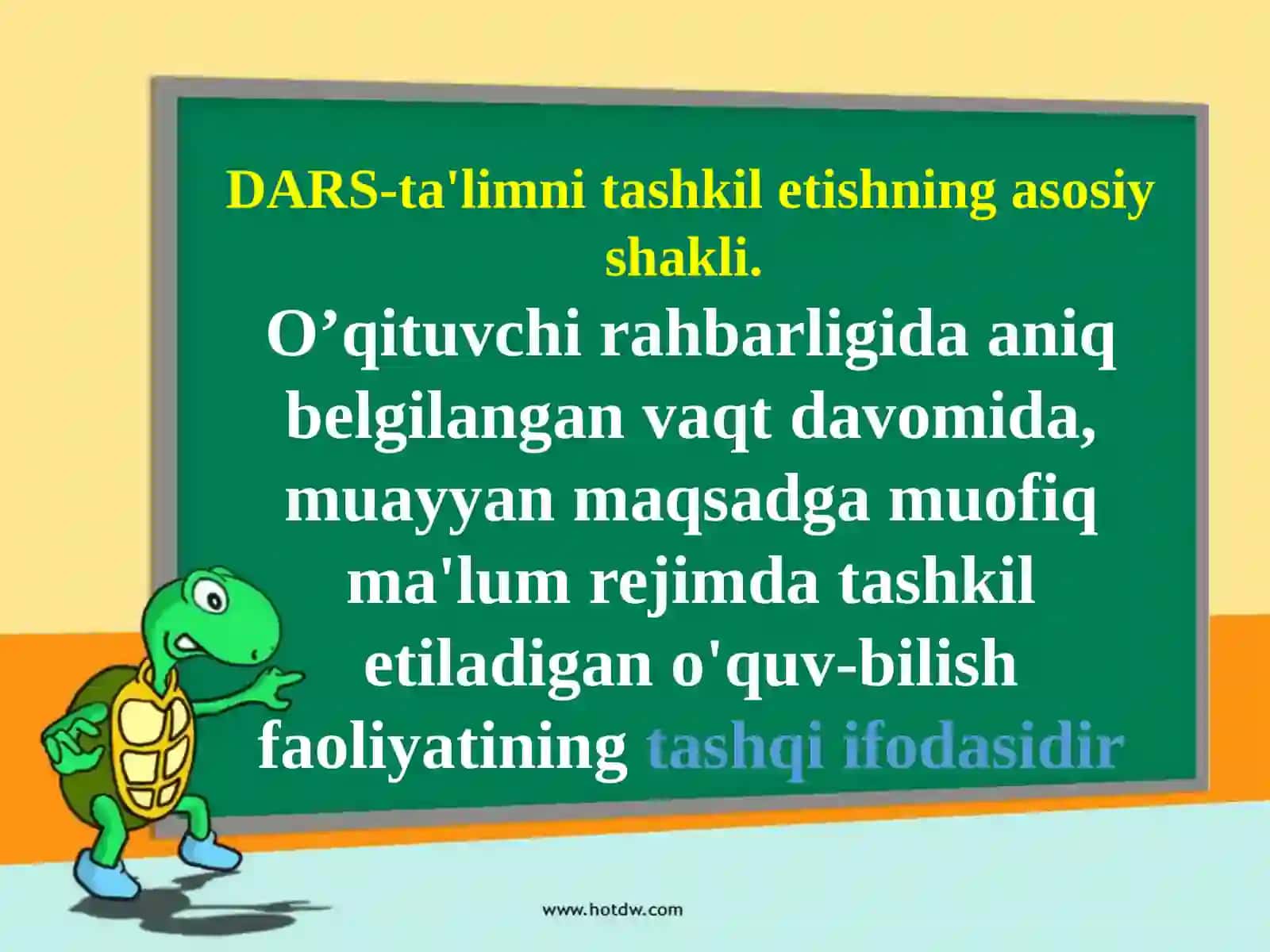 Ta'limni tashkil etish shartlari 3