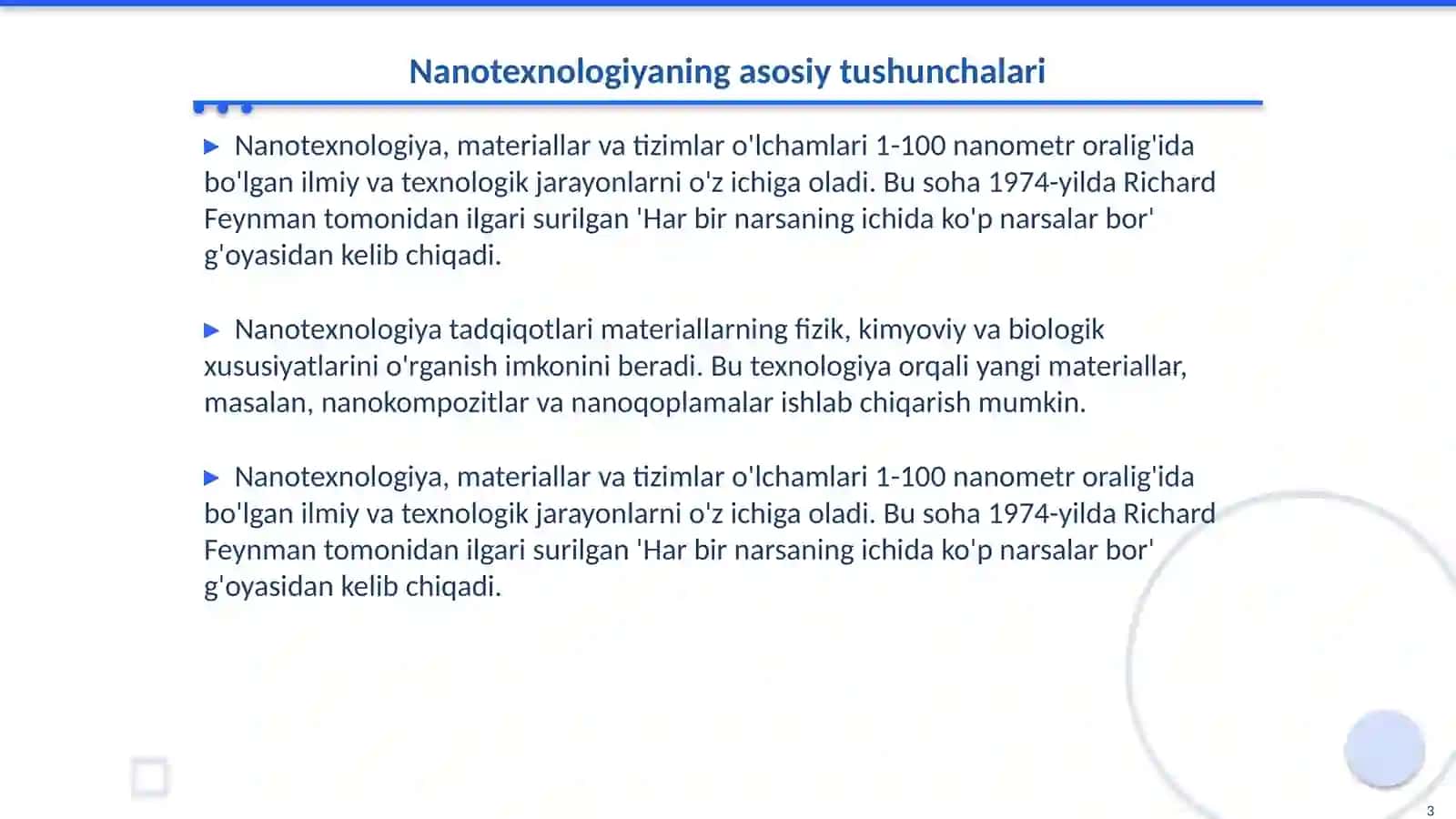 Nanotexnologiya va polimerlar sintezi 3
