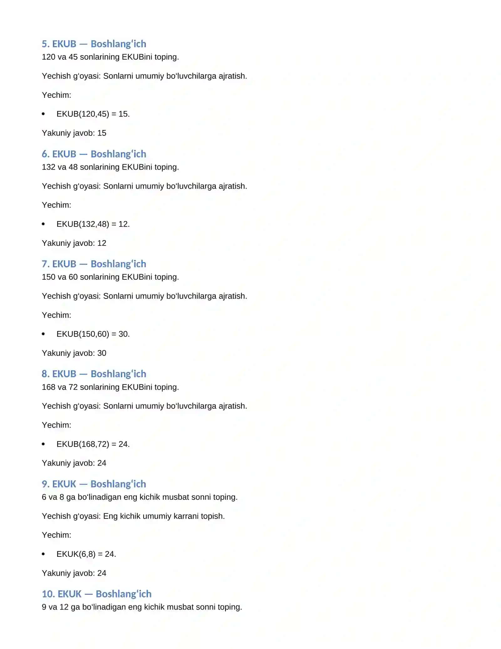 MATEMATIKA OLIMPIADASIGA TAYYORGARLIK — 200 TA MASALA VA BATAFSIL YECHIMLAR 3