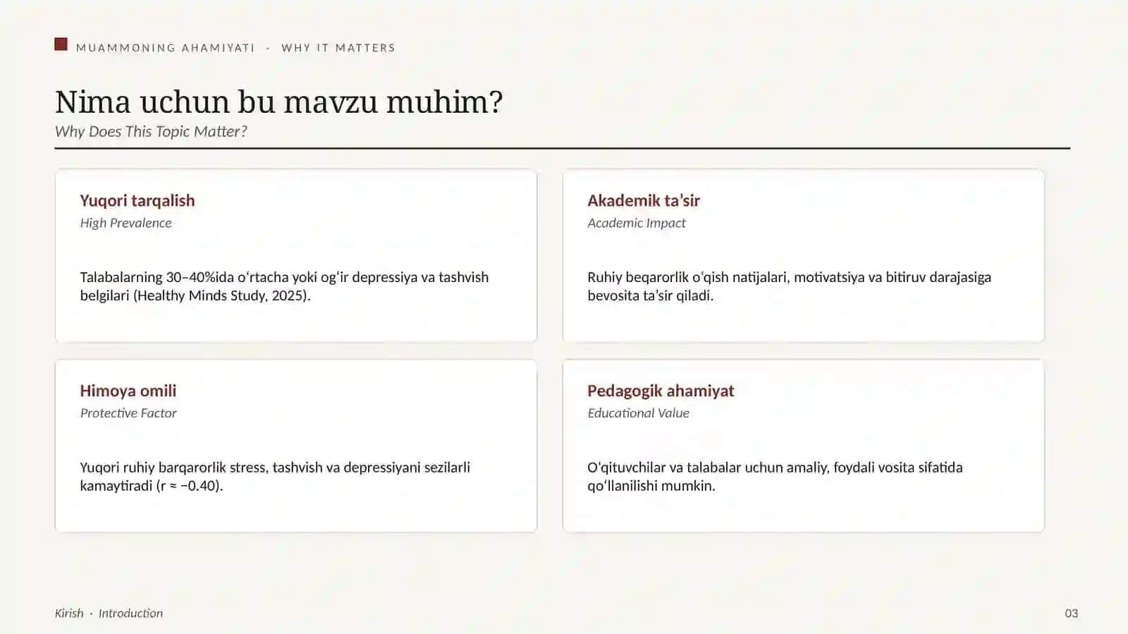 Ruhiy o‘zgarish va barqarorlik 3