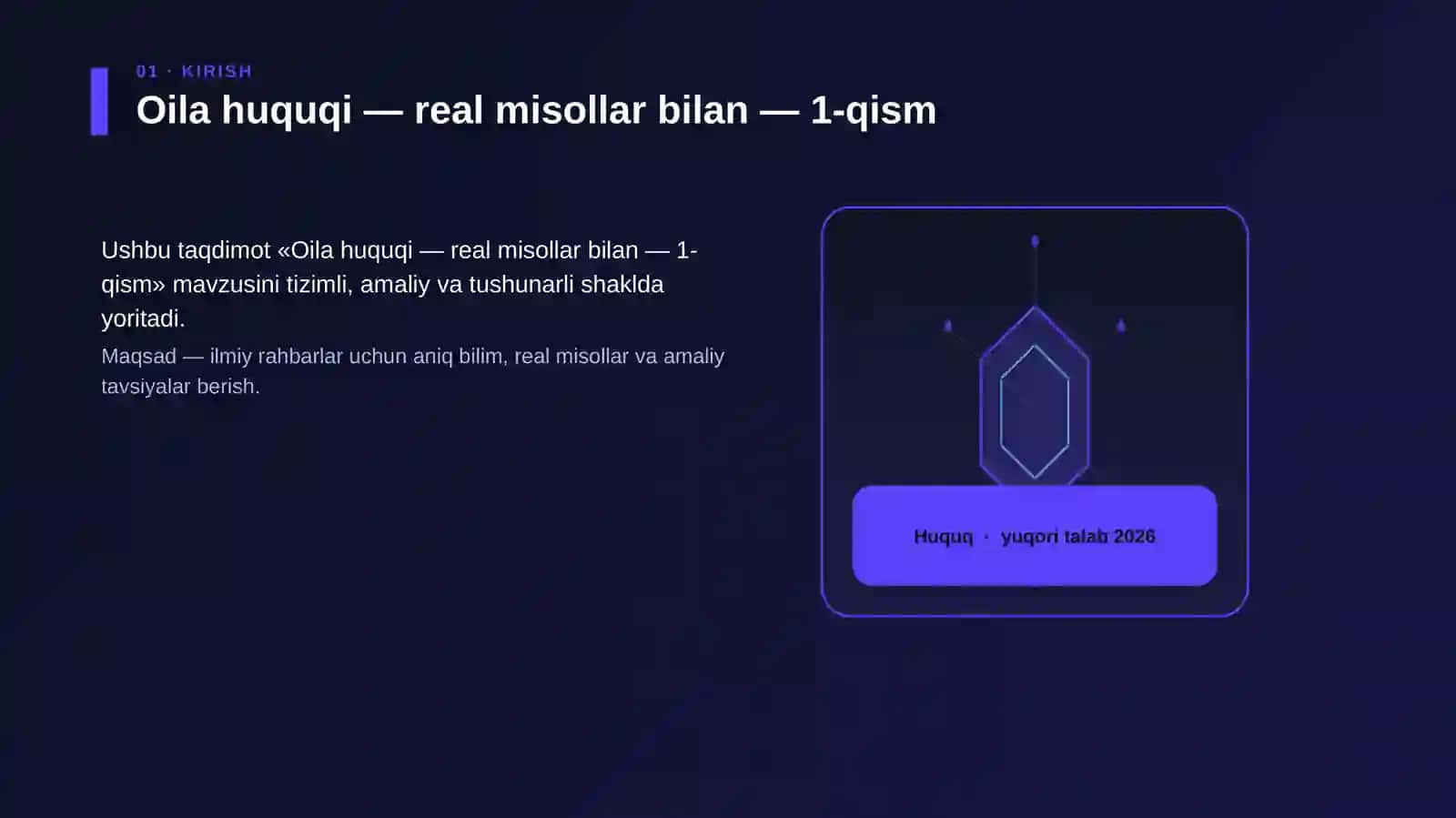 Oila huquqi — real misollar bilan — 1-qism 3