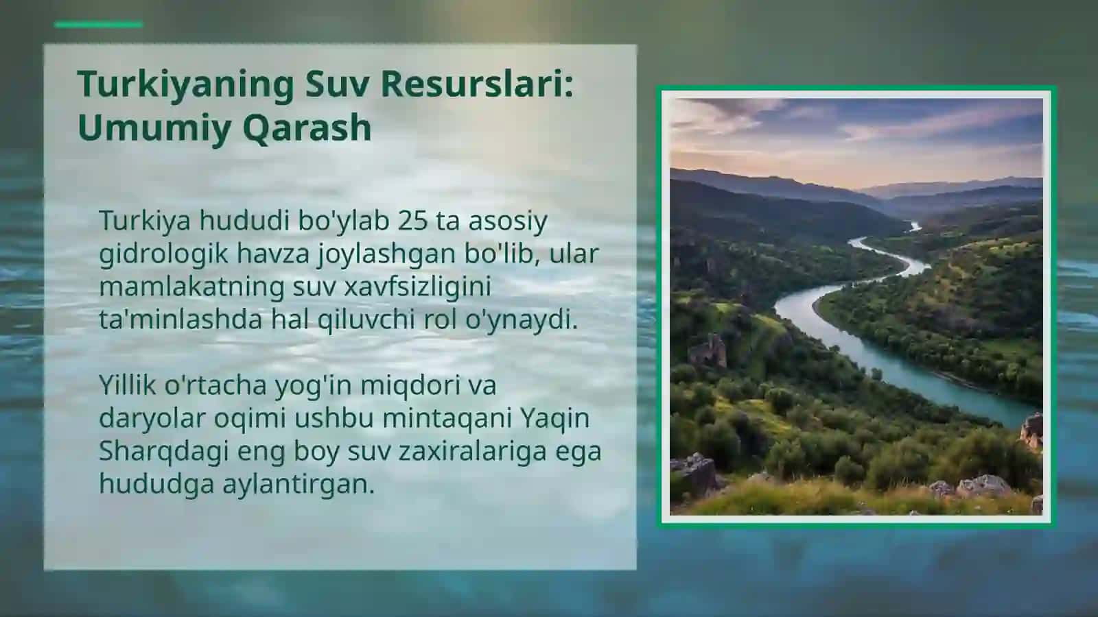 Turkiya Suv Omborlari: Milliy Boylik va Energetika Manbai 3