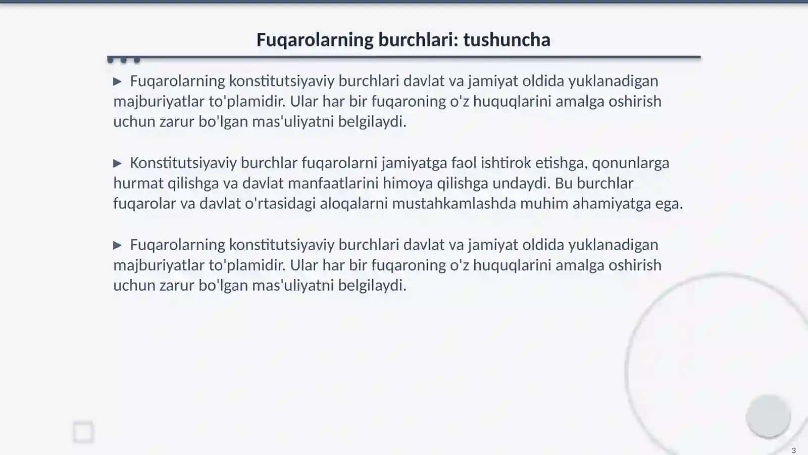Fuqarolarning konstitutsiyaviy burchlari 3