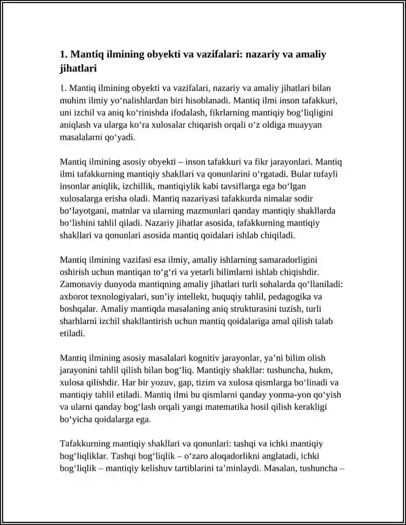 MANTIQ ILMINING ASOSIY MASALALARI VA ULARNI TADQIQ ETISH YO’NALISHLARI 3
