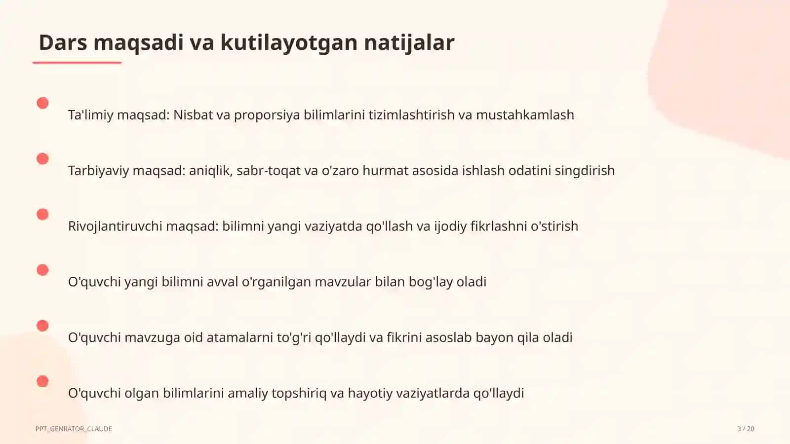 Nisbat va proporsiya (6-sinf) 3