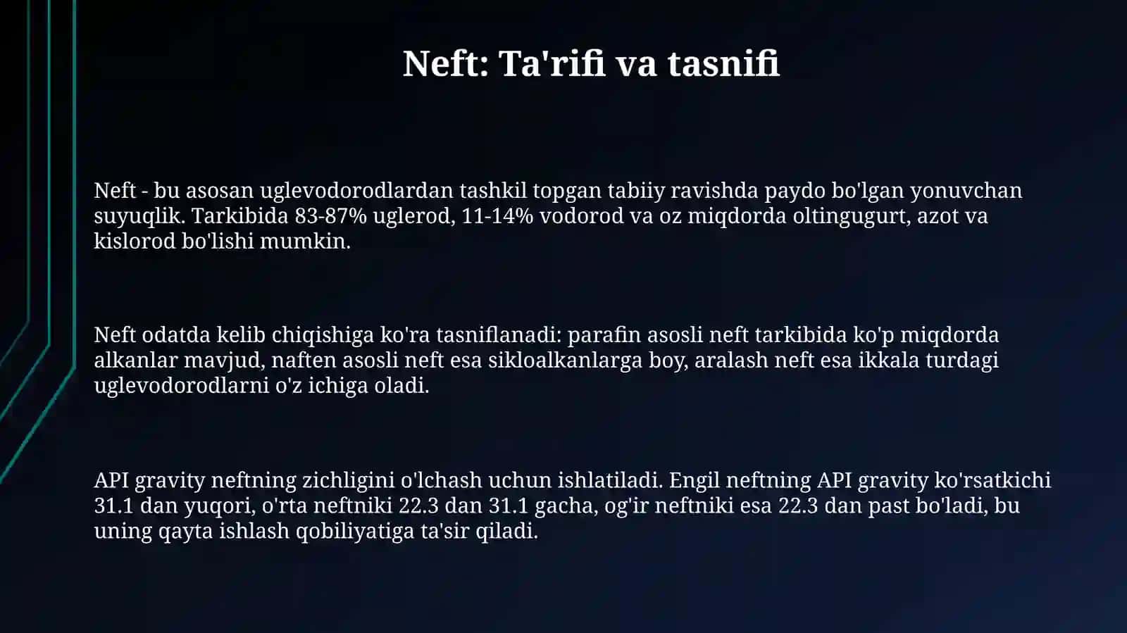 Neftning xossalari 3