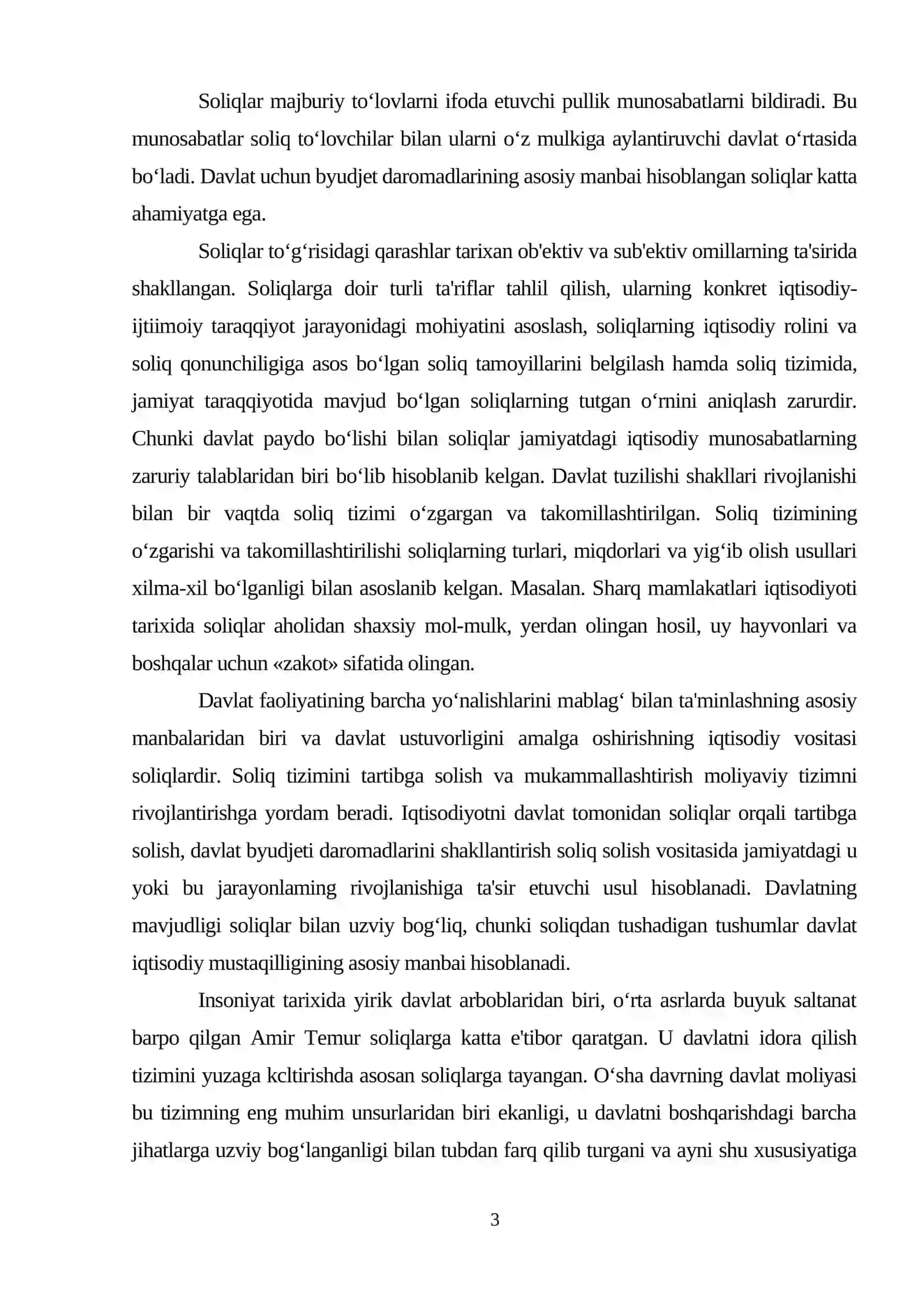 SOLIQLARNING IQTISODIY MOHIYATI VA PRINTSIPLARI (4-soat) 3