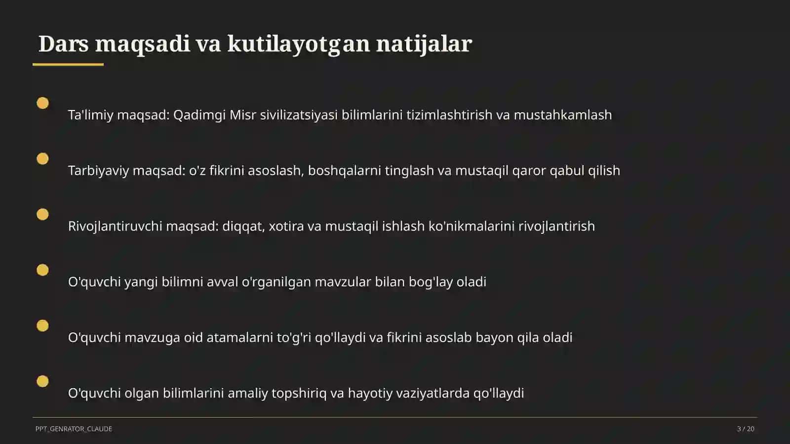 Qadimgi Misr sivilizatsiyasi (6-sinf) 3
