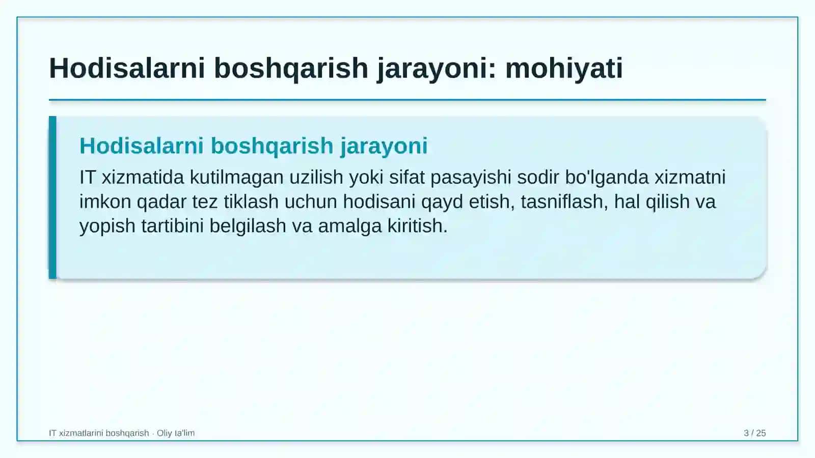 uy joy mulkdorlari shirkatlarida hodisalarni boshqarish jarayonini joriy etish 6117 3