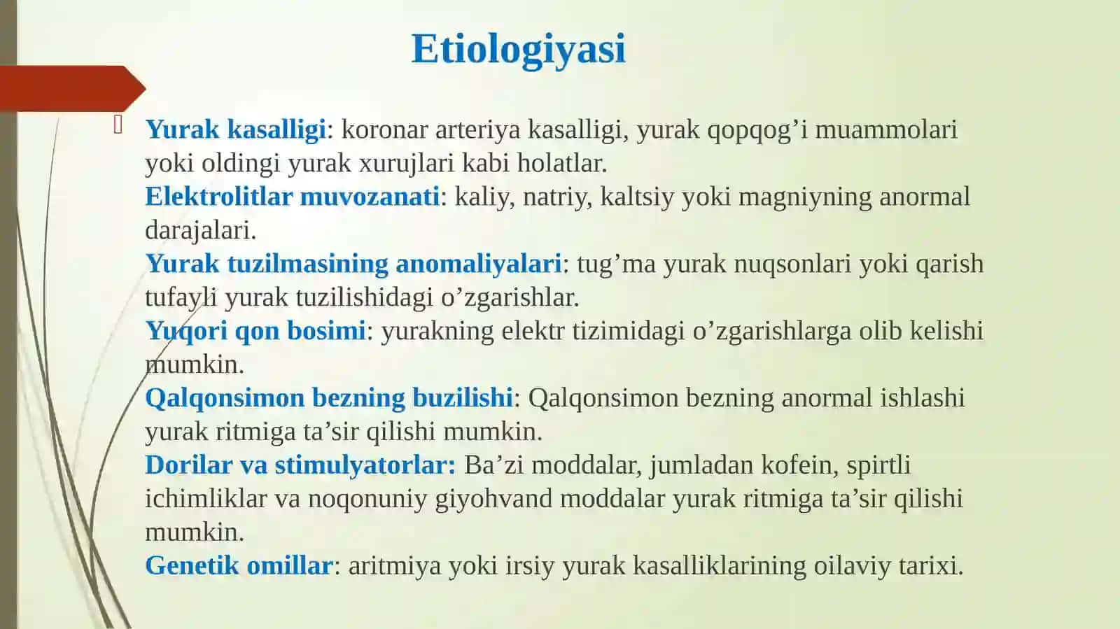 Yurak aritmiyalari va ularning asosiy shakllari 3