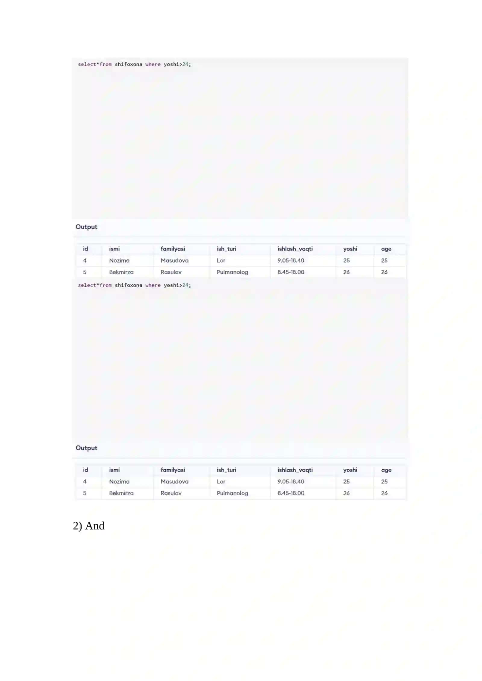 SQL so‘rovlari bilan ishlash 3