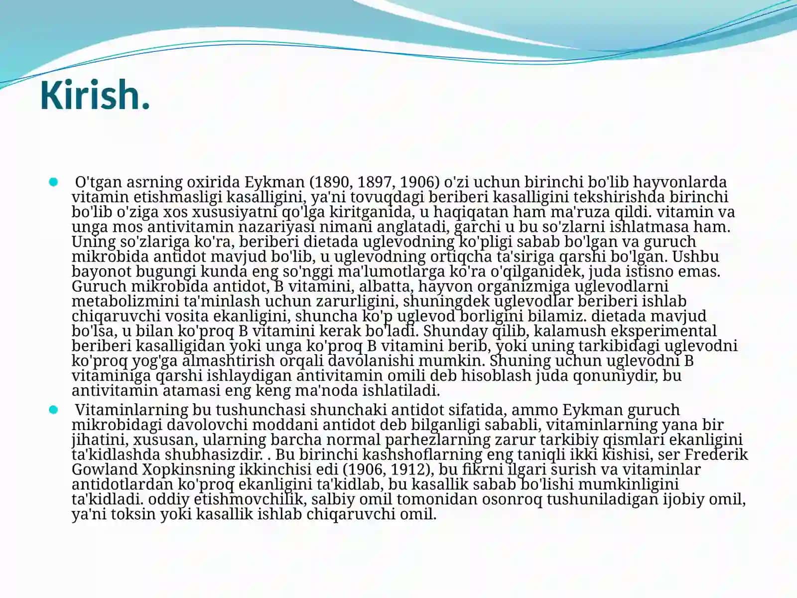 Biokimyo va molekulyar biologiya fanidan KURS ISHI 3
