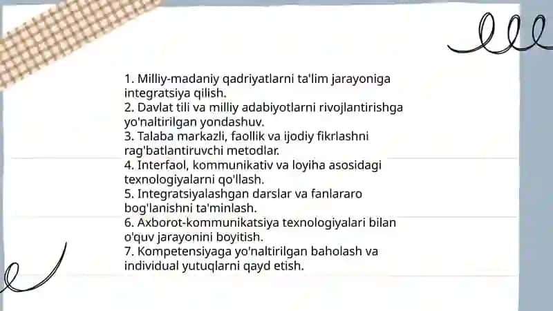 Adabiyot oʻqitish metodikasining mustaqillik davridagi rivojlanish tamoyillari 3
