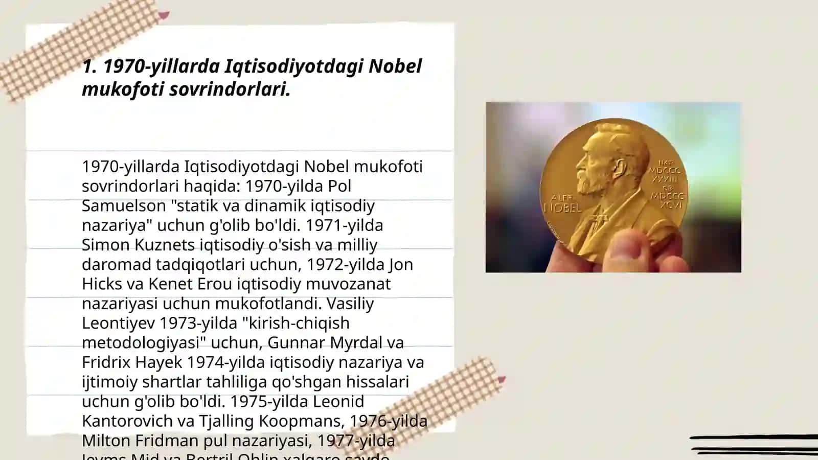 1970-yillarda Iqtisodiyotdagi Nobel mukofoti sovrindorlari 3