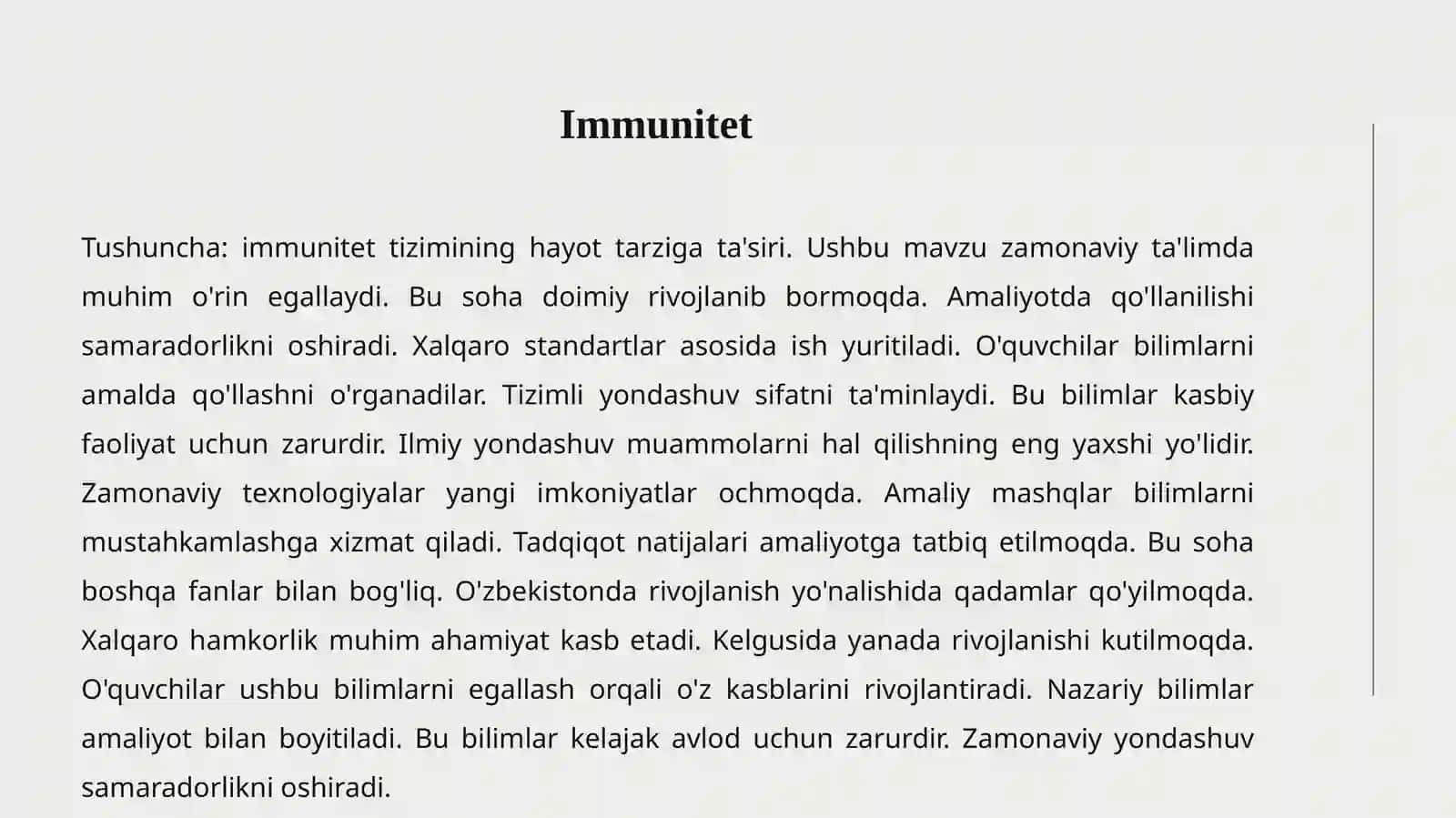 HAYOT TARZI VA IMMUNITET 3