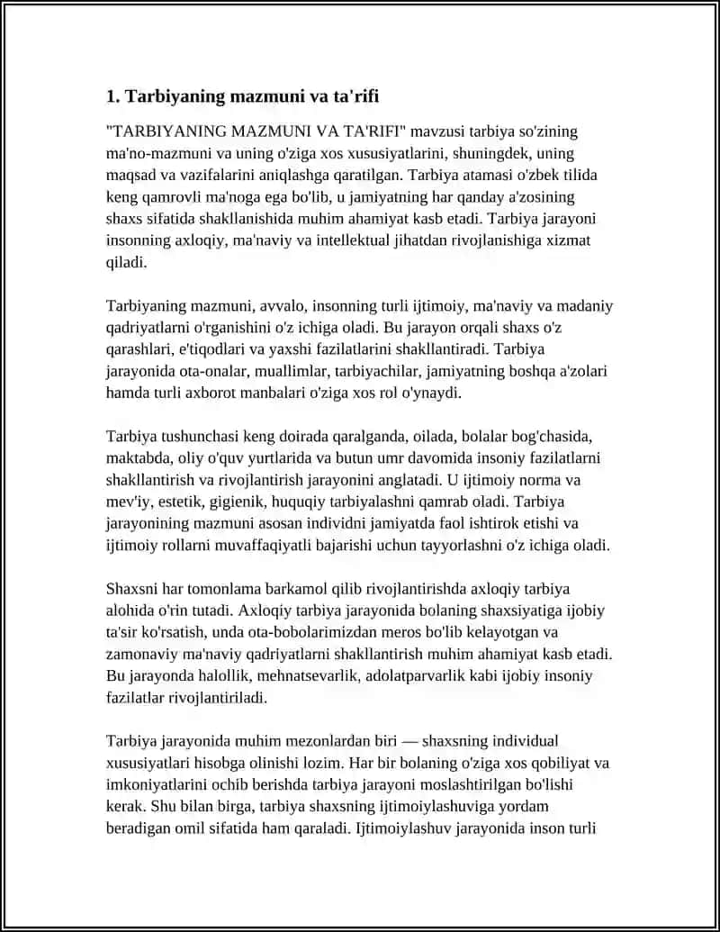 TARBIYANING MAZMUNI VA ASOSIY YO‘NALISHLARI 3
