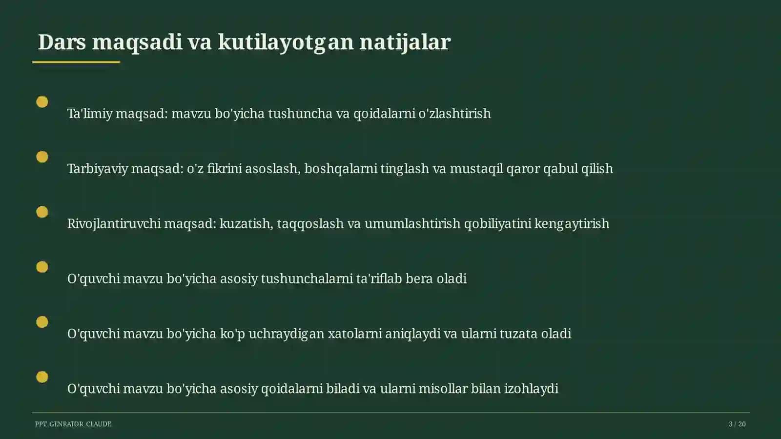 Raqamli ta'lim texnologiyalari takrorlash darsi 3