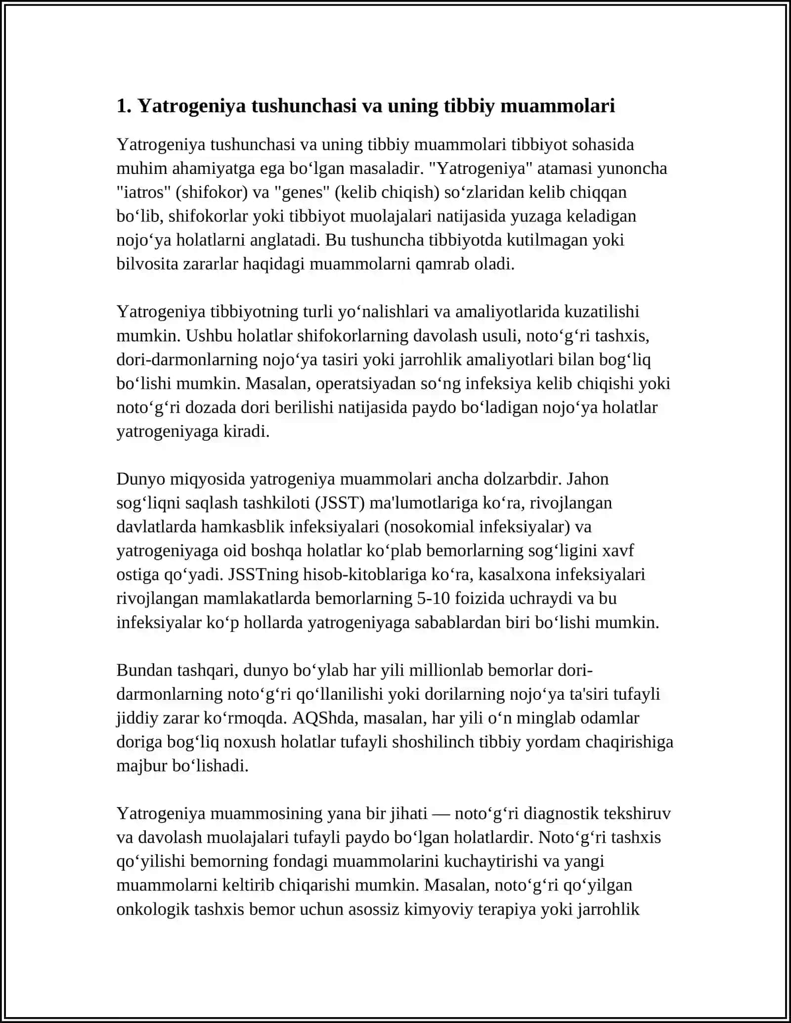 Yatrogeniya tushunchasi va uning tibbiy muammolari 3