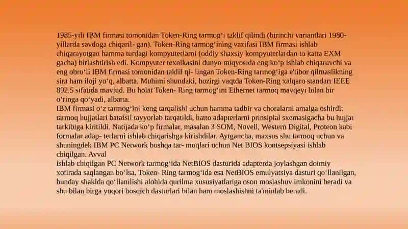 Token ring 3