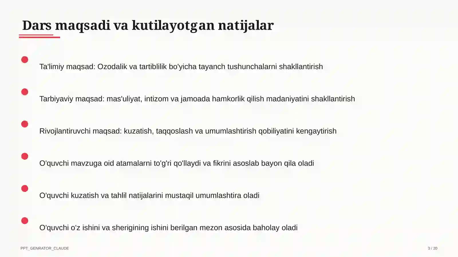 Ozodalik va tartiblilik (1-sinf) 3