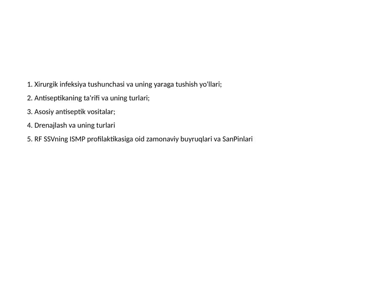 Antiseptika qoidalari va hamshiralik ishi 3