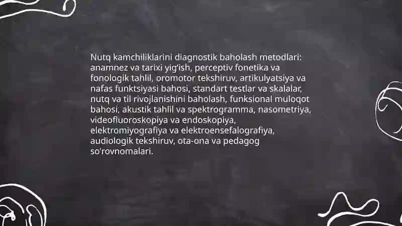 Nutq kamchiliklarini diagnostik baholash metodlari 3