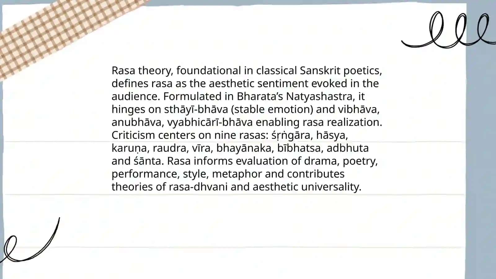 Rasa Theory in Classical Sanskrit Poetics 3