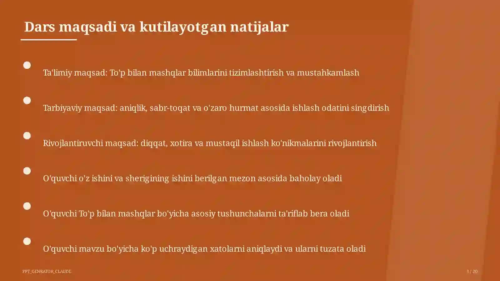 To'p bilan mashqlar (2-sinf) 3