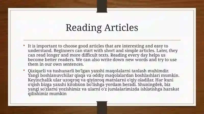 Reading Articles 3