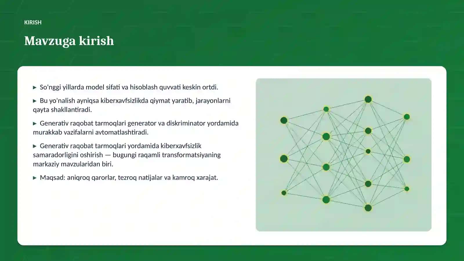 Generativ raqobat tarmoqlari yordamida kiberxavfsizlik samaradorligini oshirish 3