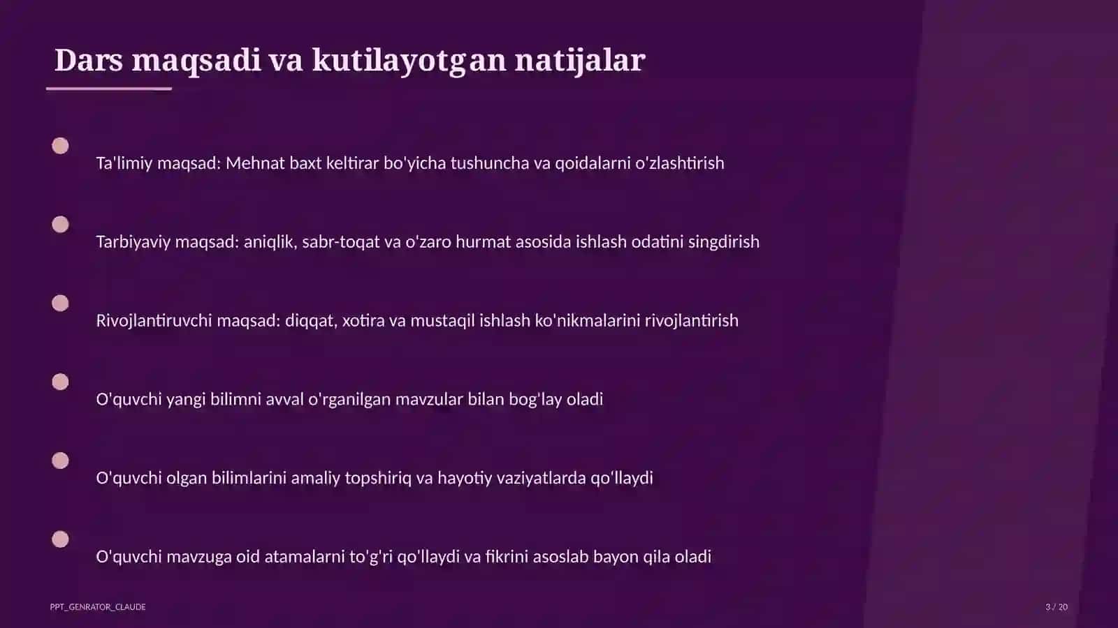 Mehnat baxt keltirar (3-sinf) 3