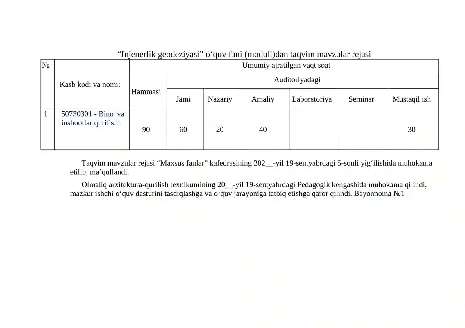 “INJENERLIK GEODEZIYASI” FANIDAN O‘QITISH MATERIALLARI 3