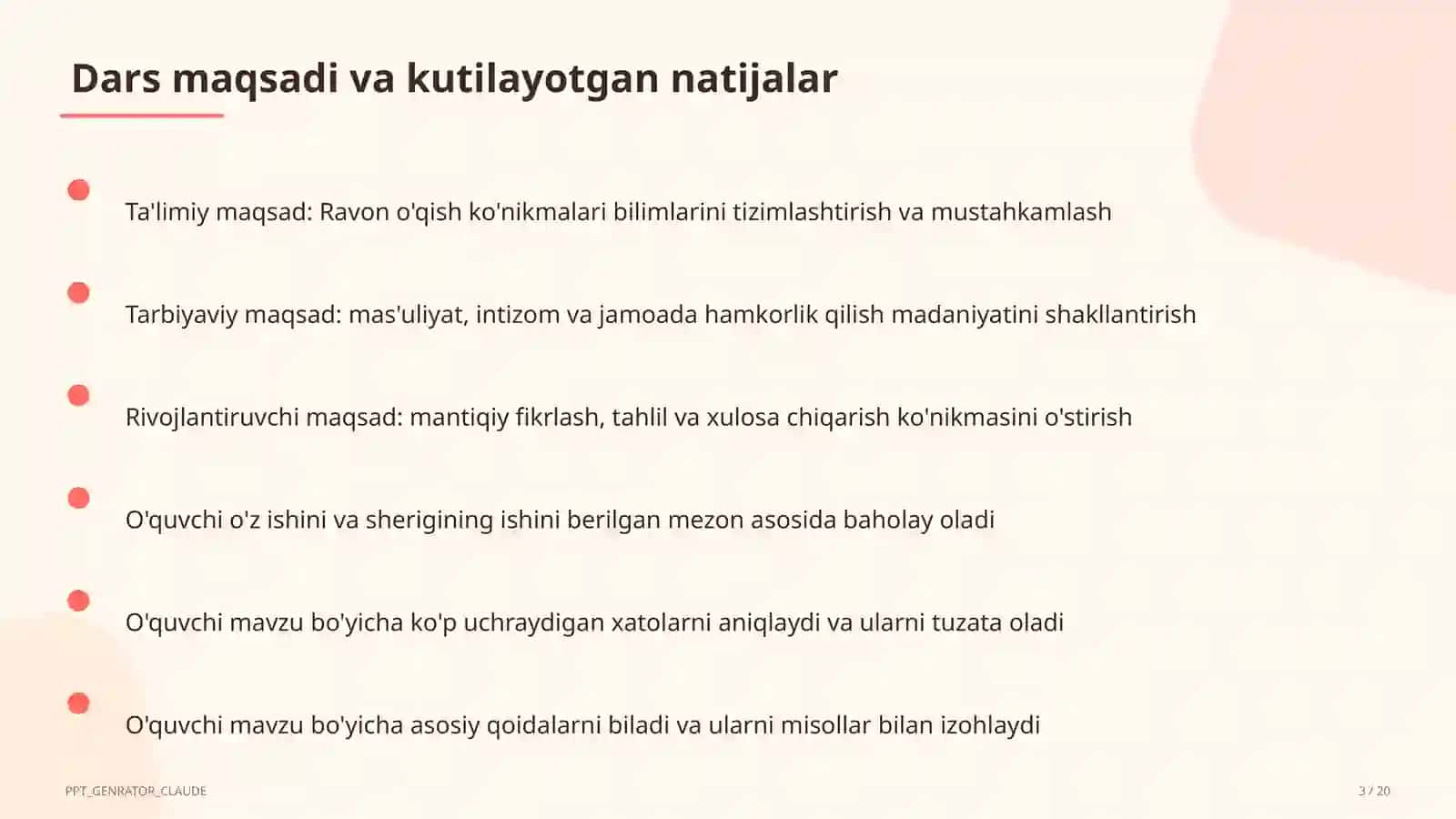 Ravon o'qish ko'nikmalari (1-sinf) 3