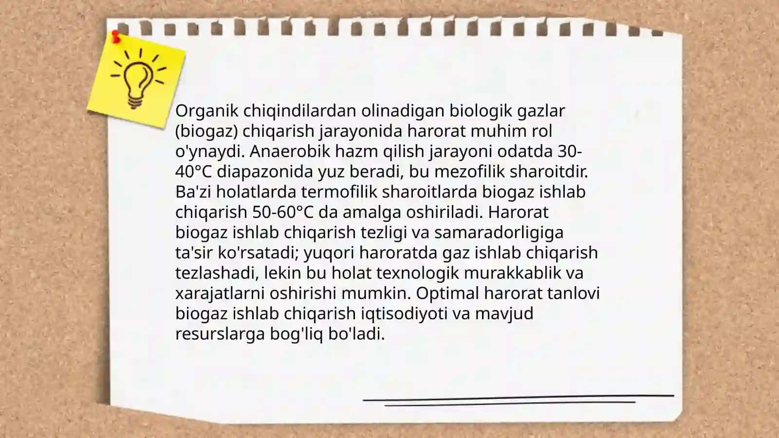 Organik chiqindilarga olinadigan biologik gazning fizikaviy xususiyatlari va atrof muhit muhofazasidagi orni 3