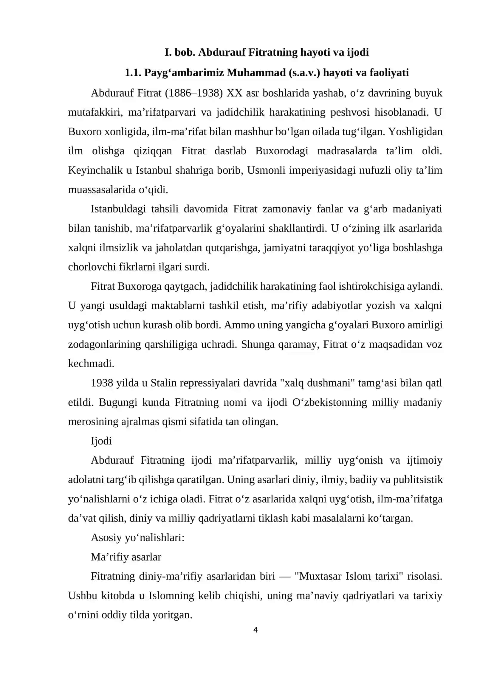 ABDURAUF FITRATNING " MUXTASAR ISLOM TARIXI " RISOLASI 3