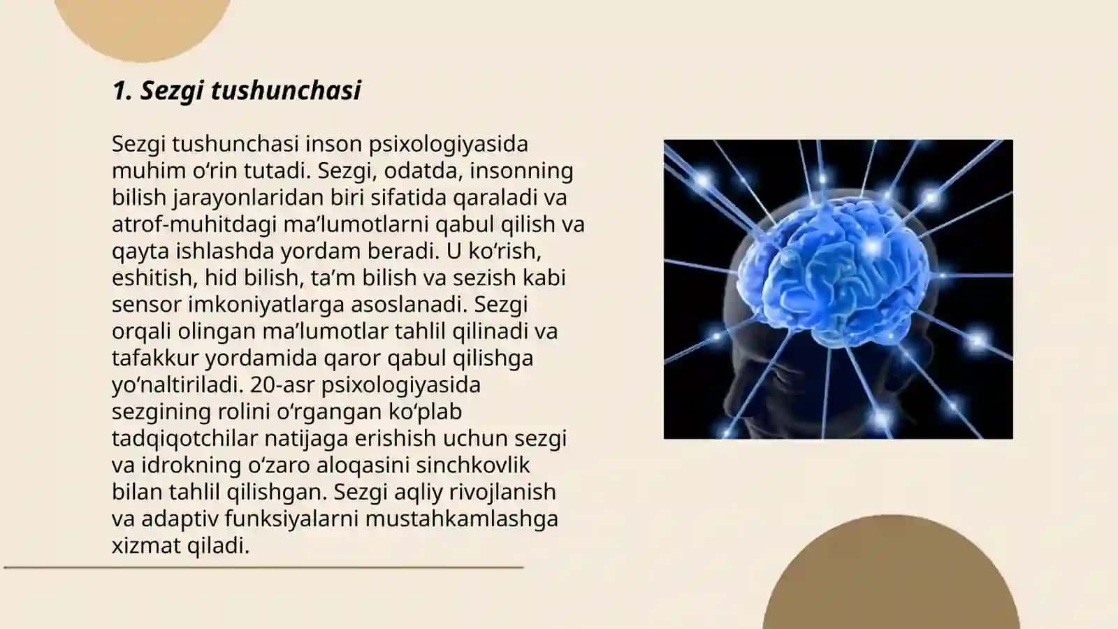 Sezgi haqida tushuncha va uning nerv-fiziologik asosi 3