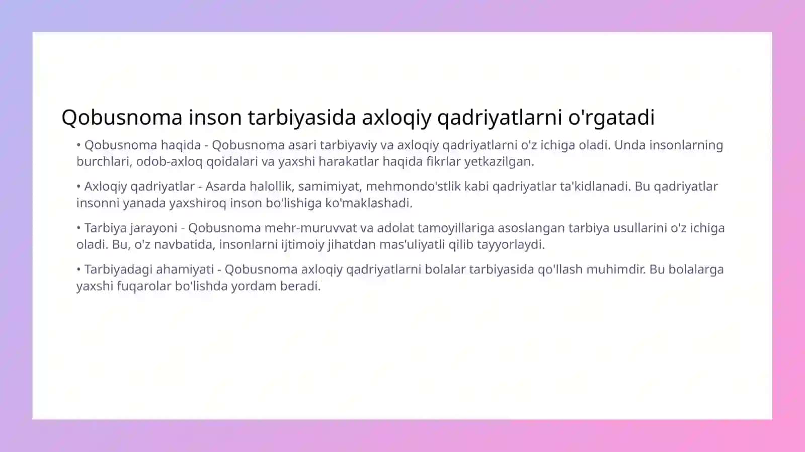 Qobusnoma asari 3